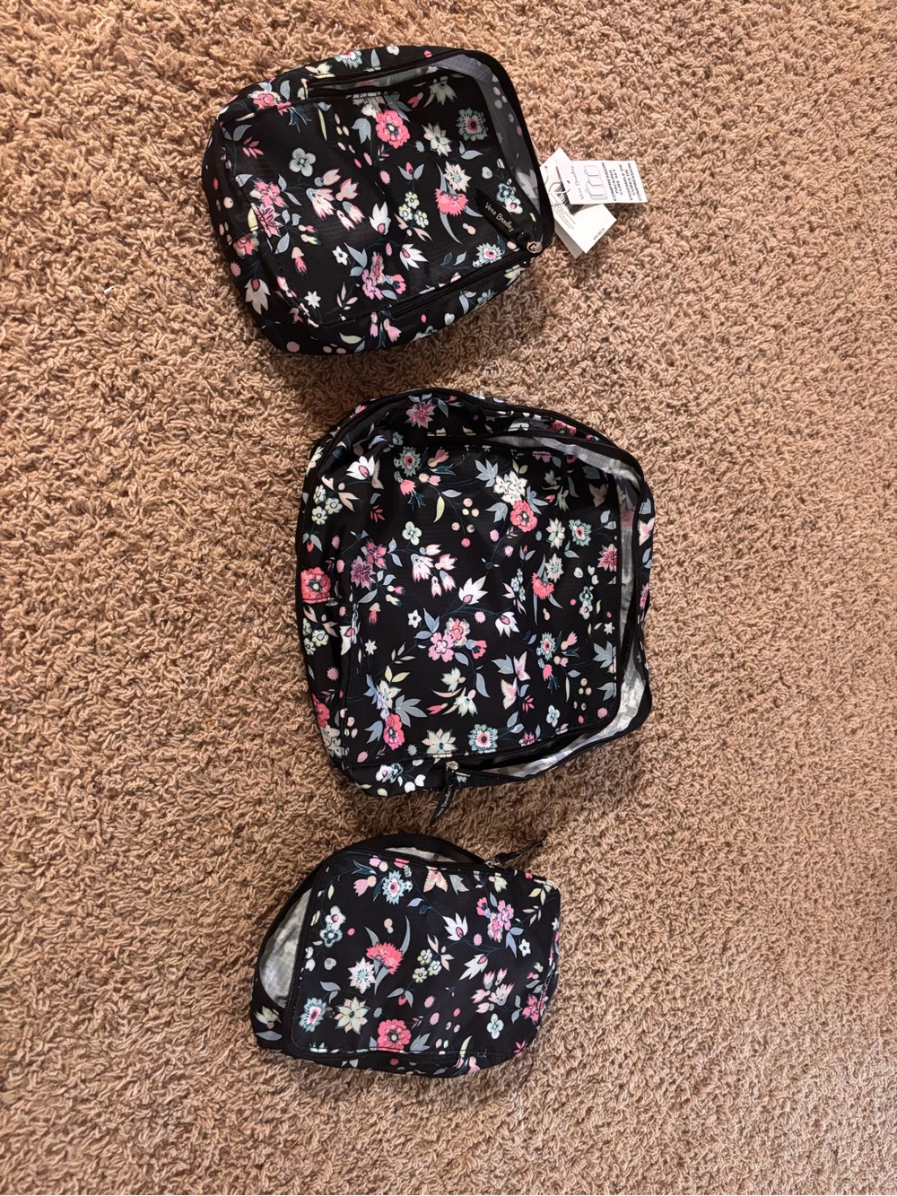 NWT Vera Bradley 3 piece compression packing cube set